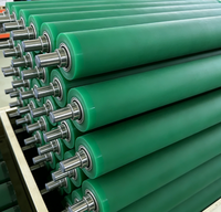 Rouleau en caoutchouc enduit fini, surface lisse, pour l'application de colle, adapté aux machines de revêtement et de laminage