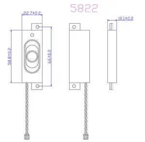 Speaker Cavity miniatur MIFOSOUND 58*22MM 8ohm 2W 4ohm berlaku untuk laptop, entri pintar, proyektor Mini