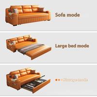 Juego de Sofá Cama JINS de Diseño Moderno, Ecológico, Duradero y Suave para Almacenes y Salas de Estar en Villas, Uso Multifuncional