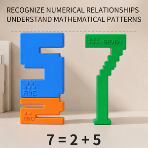 Blocchi per l'apprendimento del numero per bambini, gioco Montessori per il conteggio da 1 a 10, puzzle di addizione e sottrazione per bambini piccoli - Product Image 4