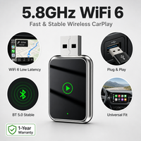 Adaptateur CarPlay sans fil universel QIANYAO pour voitures équipées de CarPlay filaire, WiFi 6 haute vitesse 5,8 GHz, dongle Plug & Play, directement de l'usine