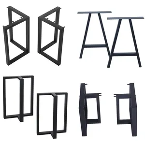 Patas de Mesa Modernas de Hierro Fundido, Estilo Industrial, Desmontables, para Oficina, Comedor, de Vidrio, al por Mayor - Product Image 1