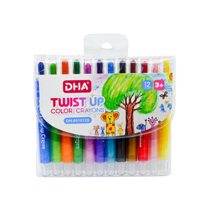 Fournisseur de papeterie scolaire bon marché Ensemble de crayons de couleur en plastique torsadés pour enfants Cadeau Chirstimas - Product Image 3