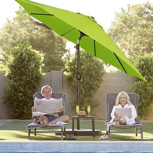 <span class=keywords><strong>Parasol</strong></span> <span class=keywords><strong>de</strong></span> jardin extérieur Uplion <span class=keywords><strong>de</strong></span> 3 m avec 8 baleines, imperméable, avec manivelle - Product Image 6