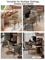 Chaise de salle à manger italienne ergonomique avec dossier, structure en acier, revêtement en coton, lin et cuir ciré, meubles durables pour la maison et l'hôtel