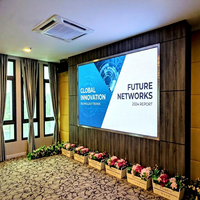 Vertex P2.5 GOB 2.5mm 3840X1920mm 12.6X6.3Ft Layar Video Wall LED Dalam Ruangan untuk Gereja, Rumah Sakit, Bar, Pameran