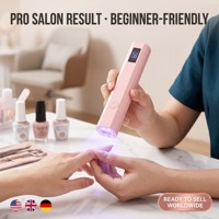 Lampe à ongles portable avec écran numérique, temps de durcissement de 8 secondes, conception rechargeable USB C pour la manucure à domicile et en salon