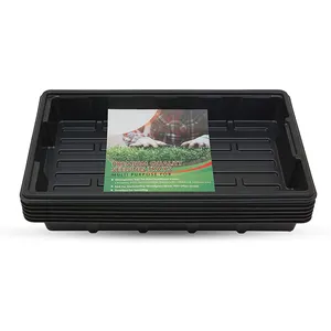 1020 Rectangular Seedling Tray With Hole Chinese Plastic Microgreen Tray For Hydroponic Growing Sprouter Tray