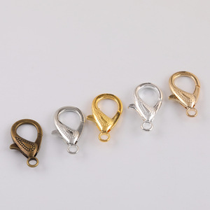 Cierre de langosta de aleación para joyería DIY, 30 mm, chapado en plata, oro, bronce antiguo, para hacer pulseras, accesorios de forma irregular - Product Image 1