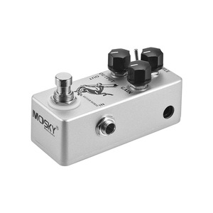Moskyaudio Mini Pedal de efecto de guitarra eléctrica de un solo bloque portátil Silver Horse Overdrive-Accesorio de instrumentos de cuerda - Product Image 3
