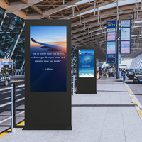 Pantalla Digital Publicitaria para Exteriores de 55 Pulgadas, con Soporte de Piso Personalizado, Tótem Capacitivo para Exteriores, Pantalla LCD Impermeable IP65