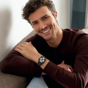 Bracelet Sport en Silicone Souple Respirant Orange en Acier Inoxydable pour Apple Watch Bracelet Ultra Élégant <span class=keywords><strong>Fit</strong></span> 49mm 45mm Série 10 \ 9 \ 8 \ 7 - Product Image 6