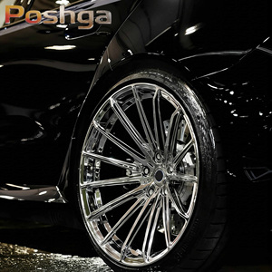 Cerchi in Lega di Alluminio Forgiati Personalizzati a Profilo Concavo Profondo 18 19 20 Pollici 5x112/114.3/<span class=keywords><strong>120</strong></span> PCD Finitura Cromata per Mercedes Ferrari Audi <span class=keywords><strong>BMW</strong></span> - Product Image 1
