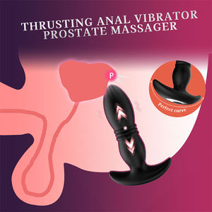 12 Frequenzen Männer Massage Vibrator Sexspielzeug Großer Stoßender Silikon-Vibrator Analplug für Männer und Frauen - Product Image 4