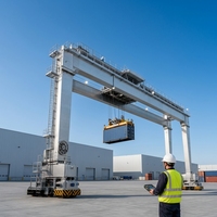 Grue portique à double poutre Oulange pour manutention de matériaux industriels en extérieur, portée de 5 m, capacité de 20 tonnes, hauteur de levage de 10 m