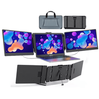 Moniteur portable 14 pouces avec câble de type C Écran IPS FHD Extension du mode double écran pour les amateurs de jeux sur ordinateur portable