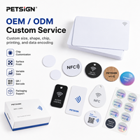 Petsign 13,56 MHz RFID NFC Blanko-Karte Beschreibbar Programmierbar PVC/PET/PETG Tag Großer Speicher Mini-Tag Wasserdicht 0,2-10cm