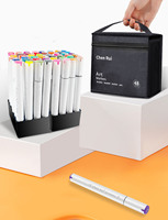 Secolorart marqueur d'alcool brosse à double pointe et burin stylos marqueurs permanents pour illustration étudiants adultes coloriage