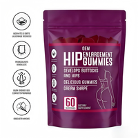 Gummies de soutien pour les courbes des hanches et des fesses, marque privée OEM/ODM, bonbons beauté pour adultes, saveurs et emballages personnalisables