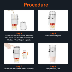 Mixeur Portable Sans Fil pour Smoothies et Boissons, Recettes de Jus, Rechargeable USB-C, Sans BPA, Idéal pour les Voyages - Product Image 5