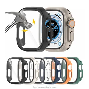 Full PC+3D Tempered Glass Cover For Apple iWatch Protective Case For Apple Watch 8 Ultra 49mm