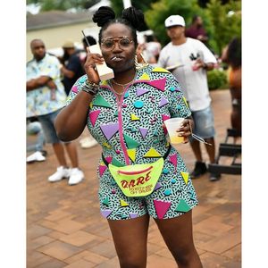 จั๊มสูทผู้หญิงสไตล์เรโทร เอวสูง แขนสั้น ชุดเดรสแบบชิ้นเดียว สำหรับงานปาร์ตี้ ระบายอากาศได้ดี เหมาะสำหรับออกกำลังกาย - Product Image 4