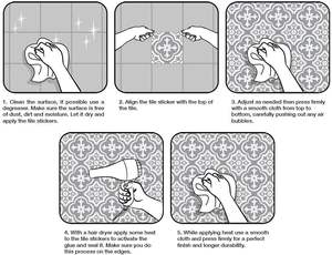 Calcomanías de vinilo autoadhesivas decorativas para el hogar, baldosas simuladas, calcomanías para el suelo del baño - Product Image 6