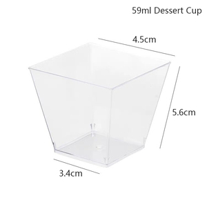 Vasos de Plástico Transparentes <span class=keywords><strong>Mini</strong></span> para Postres, Libres de BPA, Vasos Redondos Resistentes para Pudín y Mousse, Venta al por Mayor - Product Image 3