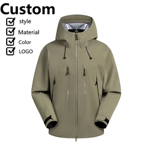 New Design Unisex Customizable Outdoor Soft Shell <b>Jacket</b> Windproof Waterproof Casual Printed Raincoat with Zipper Closure Design - Product Image 1