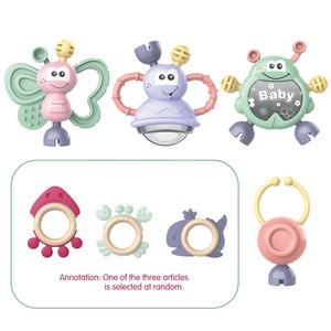 Nouvelle arrivée hochets pour bébé bouillants ensemble de dentition stockage d'animaux <span class=keywords><strong>voiture</strong></span> hochets de dentition jouet pour bébé avec musique son et lumières - Product Image 2