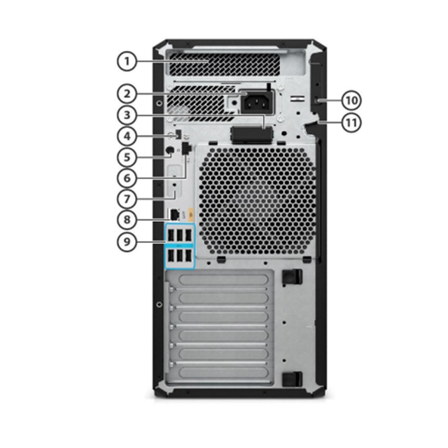 Z4 G5 Workstation INTEL Xeon W3-2423 up to 4.0 GHz 8 DIMM RTX 2000 Ada Generation 1 PCIe 5 x16 rates up to 4800 MT/s