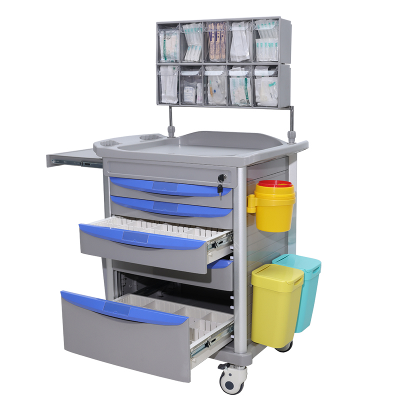 MN-AC004 Hospital ABS Plastic Anesthesia Medicine Medical Crash Cart