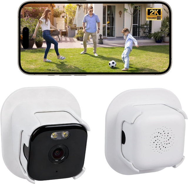 3MP 2K Window Type Indoor Security Camera Wired Plug-in 2.4G&5GWiFi Camera Full Color Night Vision Motion Detection for Home Use