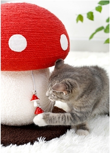 Simpatico fungo Design gatto torre albero giocattolo per l'arrampicata giocando in legno torre del gatto con corda di Sisal gatto Scratcher albero - Product Image 2