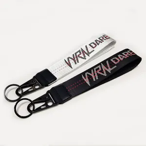 Custom Logo Nylon Car Key Holder Key Ring Motorcycle Keychain Designer Tactical Promotional Outdoor Key Chain Lanyards