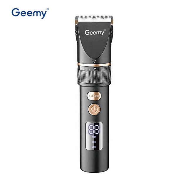 GM6609 Professional Hair Trimmer Adjustable Rechargeable Stainless Hair Cutting Tool LCD Display USB Charging