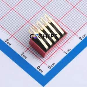 DA-5-R-T DIP Switch Through hole Component (THT),P=2.54mm Switch Piano Key Single Pole Single Throw 5 2.54mm - Product Image 2