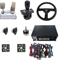 Kit DIY de machine de jeu d'arcade de simulation de course automobile 32 pouces HD LCD, à monnayeur, pour centre de divertissement intérieur, simulateur de course automobile Outrun pour un joueur