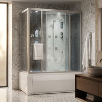 Cabine de douche intelligente télécommandée, faible entretien, cabine de douche massante pour personnes âgées
