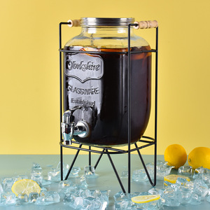 Dispensador de Bebidas de Vidrio de Gran Capacidad con Grifo, Jarra para Café Frío y Té Helado, Jarra de Vidrio Grueso para Bebidas Frías - Product Image 3