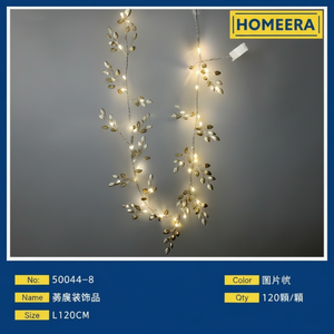 120CM oro argento filo di ferro decorazioni luci natalizie 120 pezzi Per scatola - Product Image 1