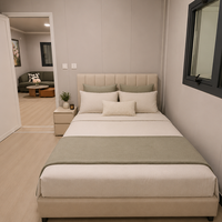 Casa Contenedor Expandible a Prueba de Huracanes de 20 Pies/40 Pies, Ensamblaje Rápido, Casa Modular Prefabricada