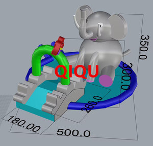 Piscina Inflable Comercial QIQU para Parque Acuático, Estructura de PVC de 0.55mm de Alta Resistencia para Alquiler, con Certificación CE, Diseño Modular para 50-300+ Personas - Product Image 4