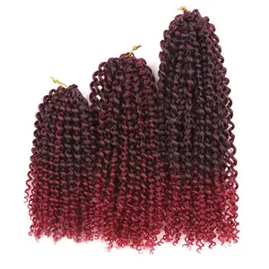 Groothandel 3Pcs Spiraal Krullend Synthetische Gehaakte Vlecht Hair Extensions Haarstukje Voor Vlechten Afrikaanse Gevlochten Pruiken Voor Zwarte Vrouwen