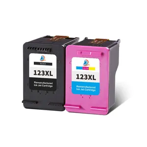 123 XL 123XL Kartrid Tinta Reproduksi Warna Hitam Premium untuk HP123XL untuk HP123 untuk HP Deskjet 2130 Pencetak 2131