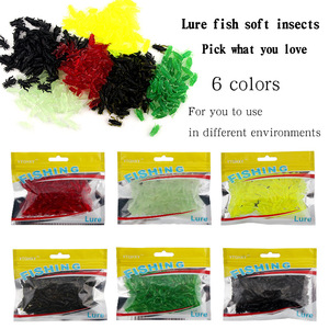 Señuelos de Pesca al aire libre, cebos de seis colores de 2,1 cm/0,7g, simulación colorida, cebo suave de Grillo, 50 Uds. - Product Image 2