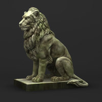 Statue de lion rugissant en bronze coulé vintage sur mesure de grande taille pour l'extérieur