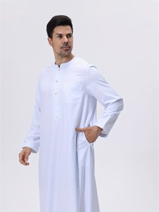 Último Modelo 2025, Túnica Árabe Premium para Hombre, Material Suave Anti-Pilling, Diseño Marroquí de Manga Larga y Cuello Redondo, Ropa para Oración - Product Image 4