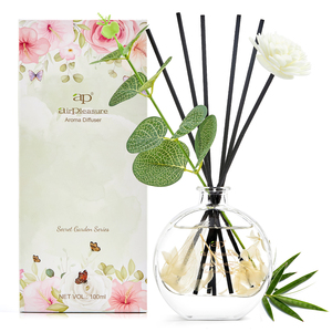 100ml Glass Bottle <strong>Reed</strong> <strong>Diffuser</strong> <strong>Set</strong> Artificial Eucalyptus Flower Rattan Sticks Home Office Aroma Decor <strong>Gift</strong> - Product Image 2