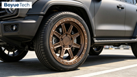 Jantes forgées monobloc 5 branches Beadlock Bronze Mat pour tout-terrain 16-24 pouces PCD 5108/5112/5114.3/5115/5120/5130 pour 4x4, SUV et camions